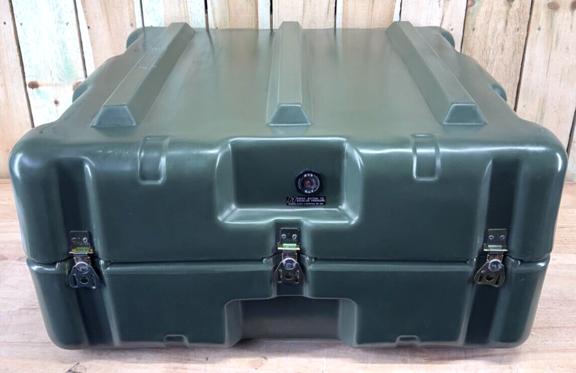 Pelican Hardigg Case 26"X27.5"X14.5" Military Waterproof Footlocker W/ Foam