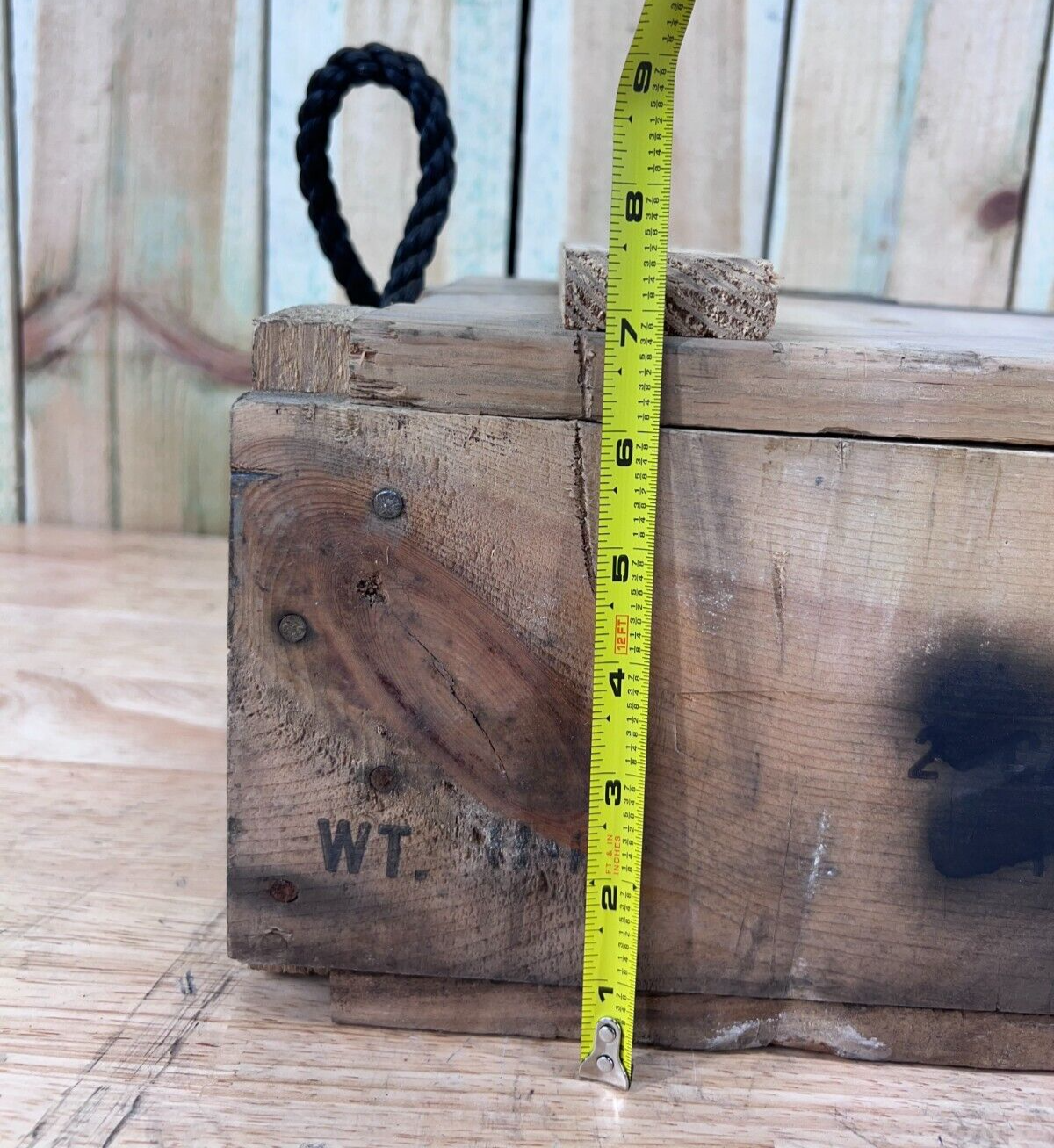 Wooden Surplus Ammo Crate M2 M30 Mortar Explosives Box U.S. Military Munitions