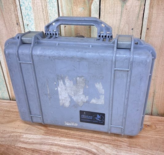 Pelican 1500 Protector Case Grey Waterproof Good Condition OS