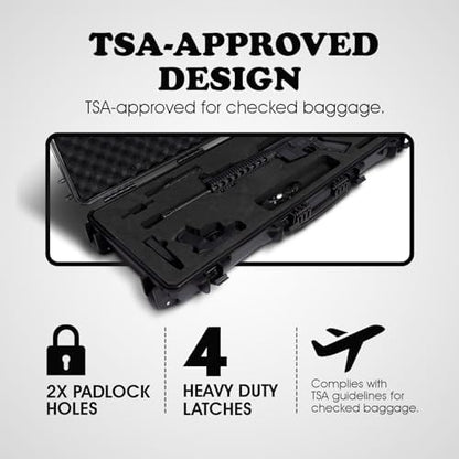 Valkyrie rifle case latches and locks