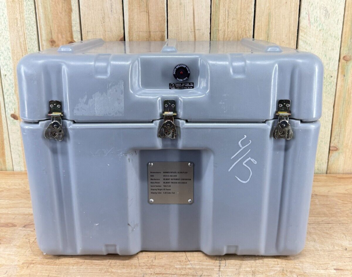 Grey Pelican Hardigg Case 25X19X19"  Military Waterproof Footlocker Storage Case