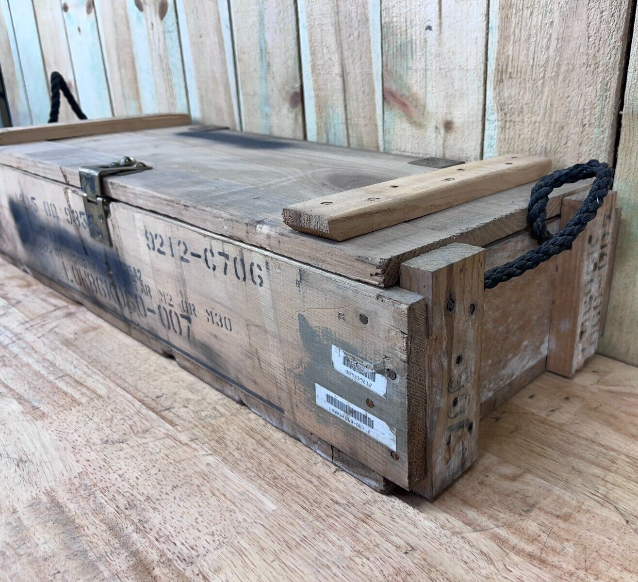 Wooden Surplus Ammo Crate M2 M30 Mortar Explosives Box U.S. Military Munitions