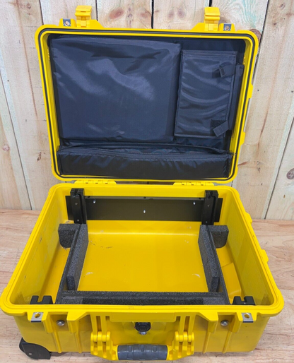 Pelican 1560 Waterproof Rolling Carry On Case YellowGood Condition AB Free Ship
