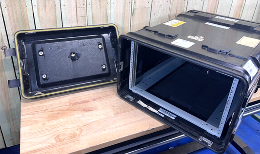 Pelican Hardigg Server Rack Rackmount 6U 19" Waterproof Storage Case W/ Rack