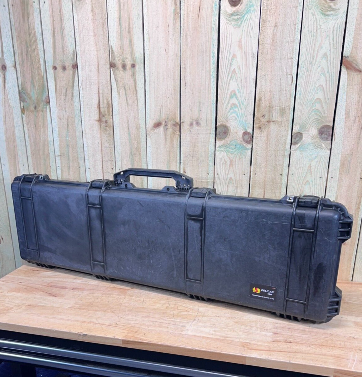 Pelican 1750 Protector Long Rifle Case Black Rolling Good Condition AB Free Ship