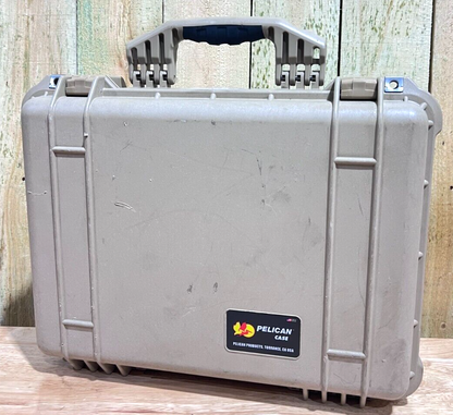 Pelican 1520 Tan Hard Protector Case Good Condition A/B Waterproof Free Shipping
