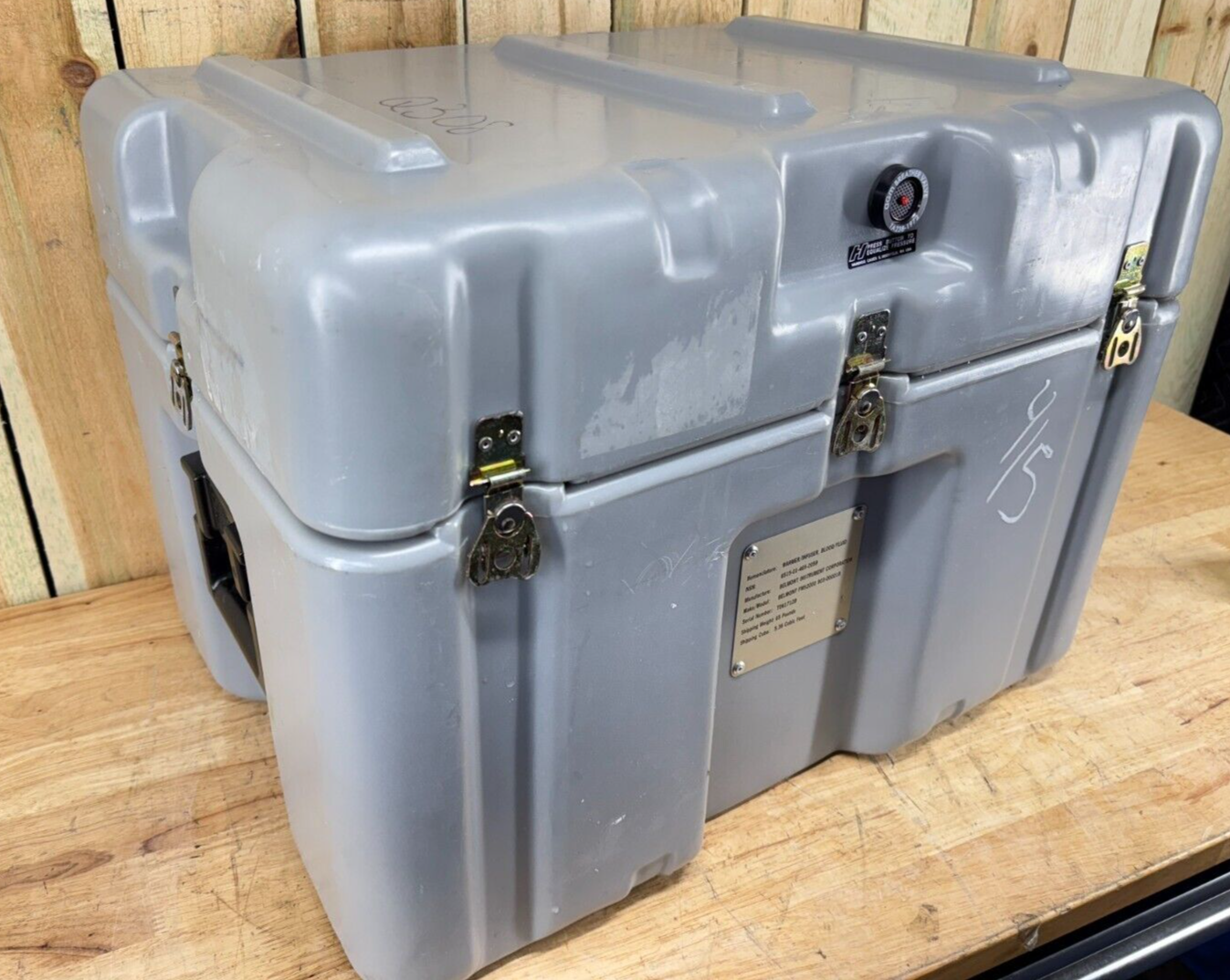 Grey Pelican Hardigg Case 25X19X19"  Military Waterproof Footlocker Storage Case