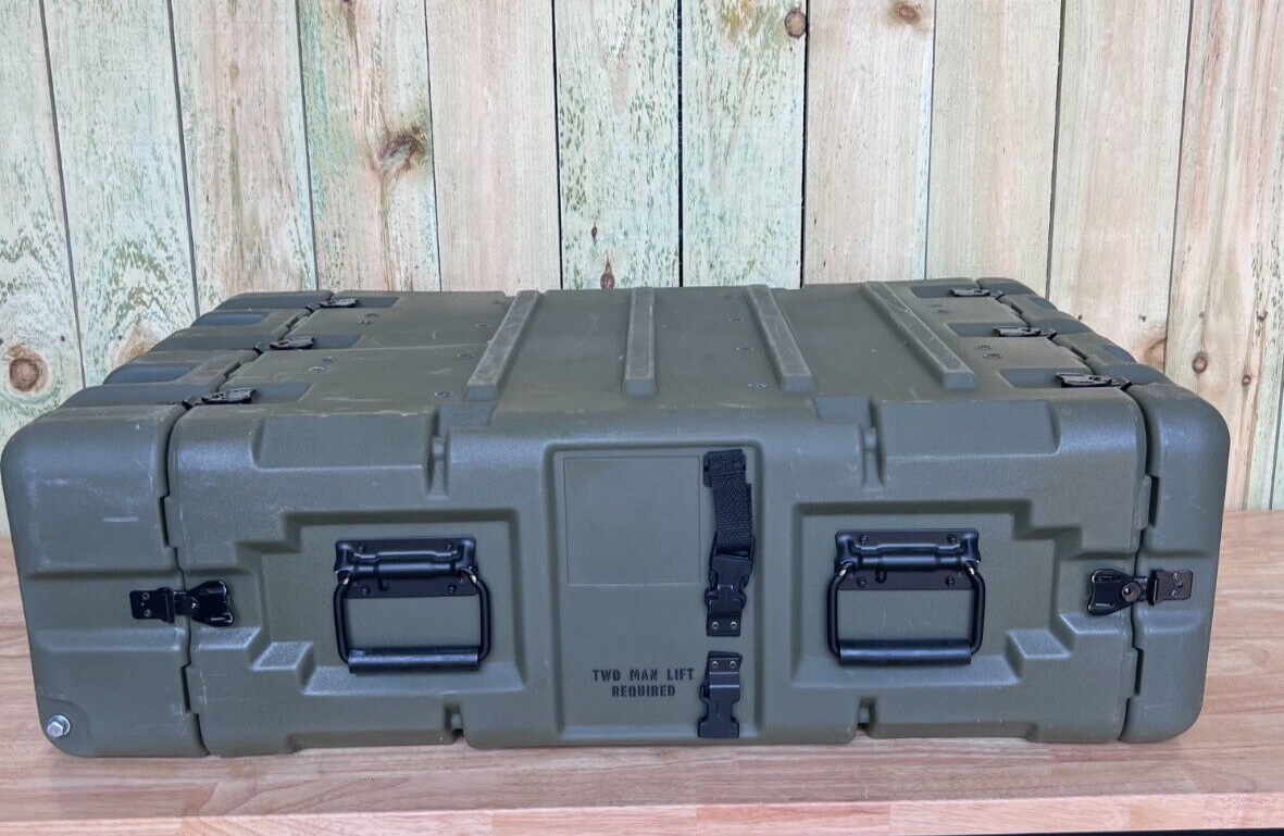 Military Surplus Server Rack 4U Case Waterproof OD Green Pelican ECS Storage