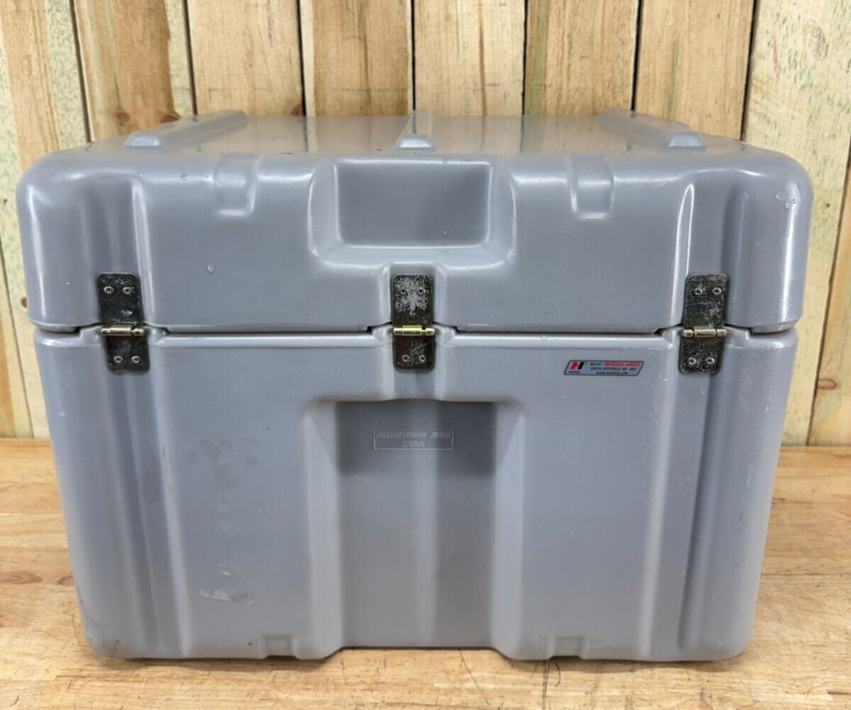 Grey Pelican Hardigg Case 25X19X19"  Military Waterproof Footlocker Storage Case