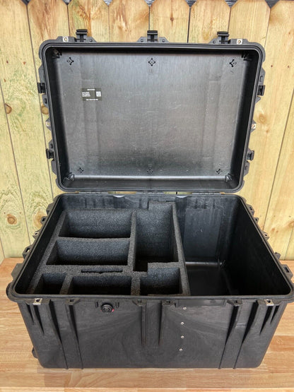 Pelican 1660 Protector Case Black Rolling Waterproof W/ Foam & Divider