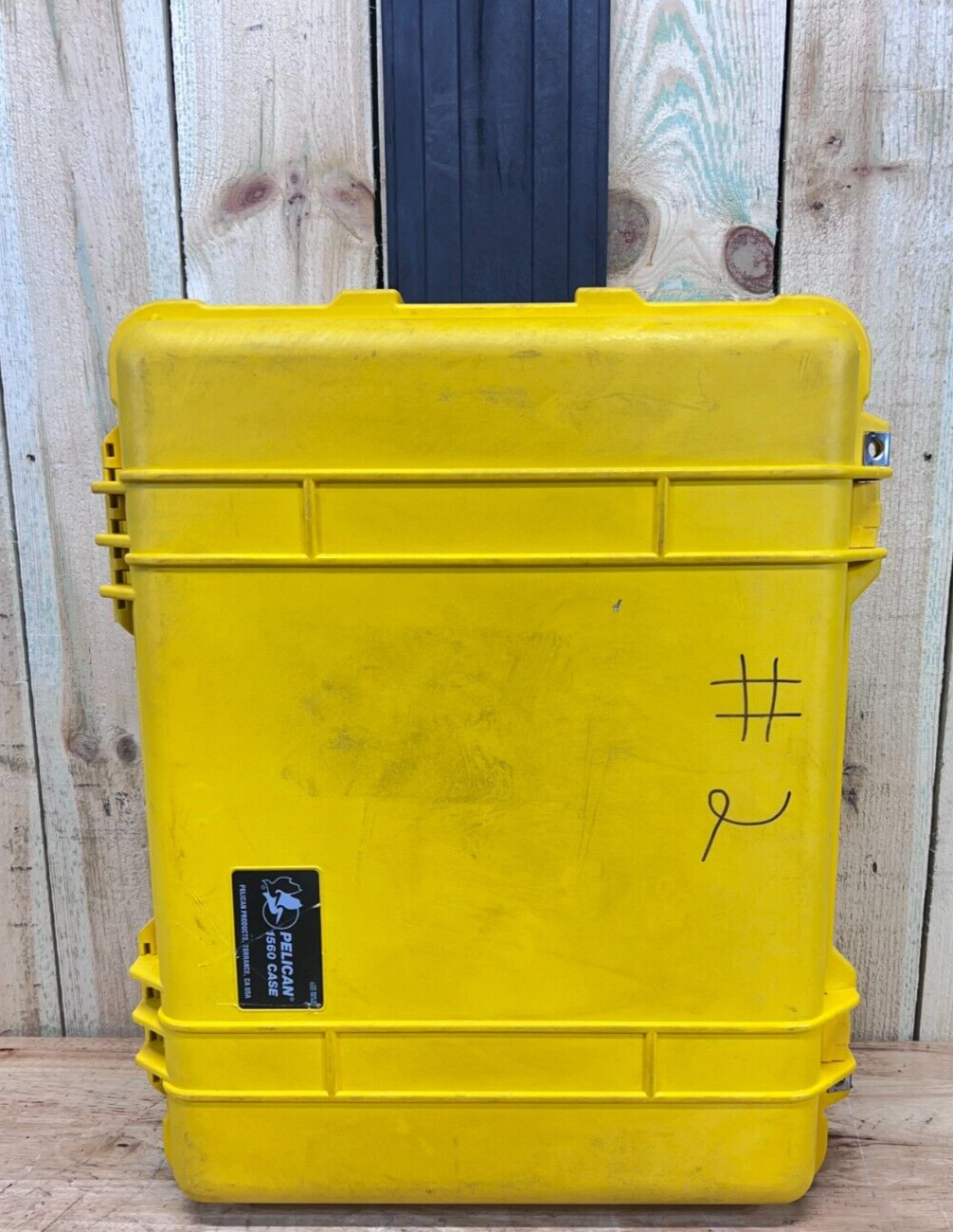 Pelican 1560 Waterproof Rolling Carry On Case YellowGood Condition AB Free Ship
