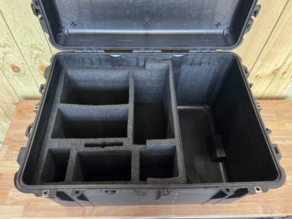 Pelican 1660 Protector Case Black Rolling Waterproof W/ Foam & Divider