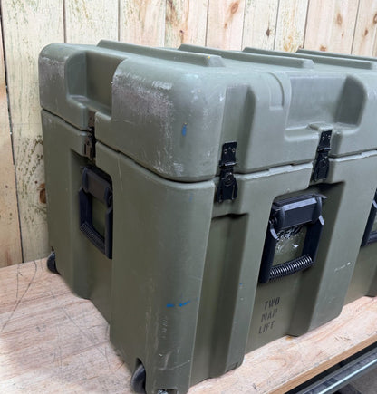 Pelican Hardigg 33x21x21.5" Rolling Footlocker Green Case Military Waterproof
