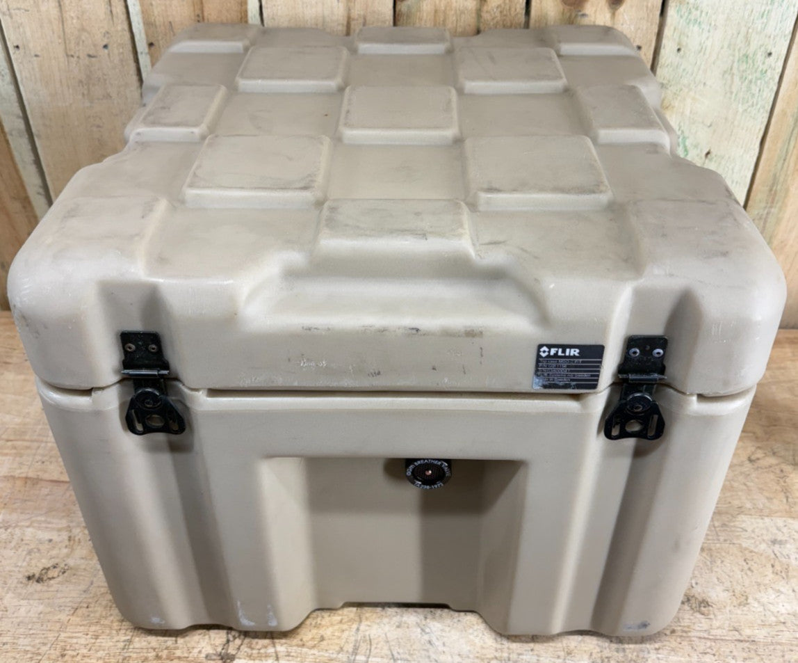 Pelican Hardigg Case 19x19x15.5" Tan Military Waterproof Footlocker W/ Foam