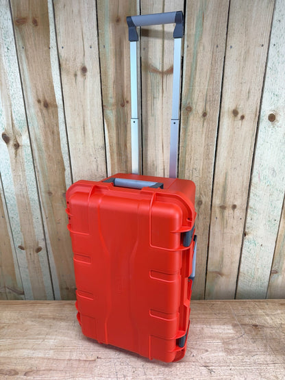 Auer Waterproof Rolling Case 23.5x16x13" Orange Good Condition AB Free Shipping