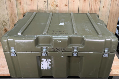 Pelican Hardigg Rolling Case 37x27x18.5" Green Waterproof Storage Footlocker