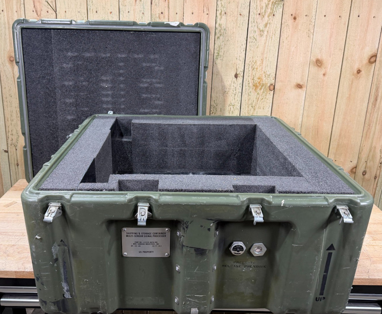 Pelican Hardigg Case 31x27x20" Green Waterproof Storage Footlocker