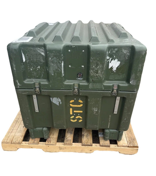 Pelican Hardigg 35x35x35" Storage Case Pallet Lift Waterproof Surplus Case A/B