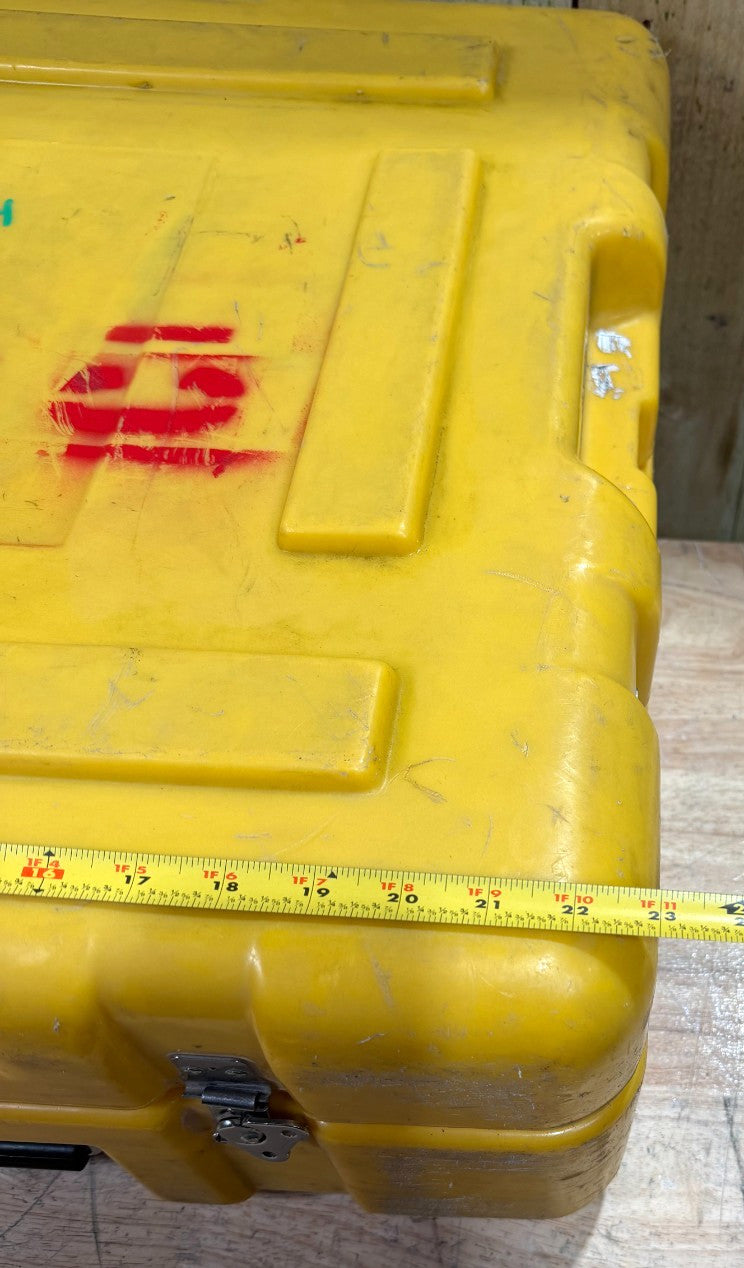 Pelican Hardigg Case 24x23x10.5" Yellow Waterproof Storage Footlocker