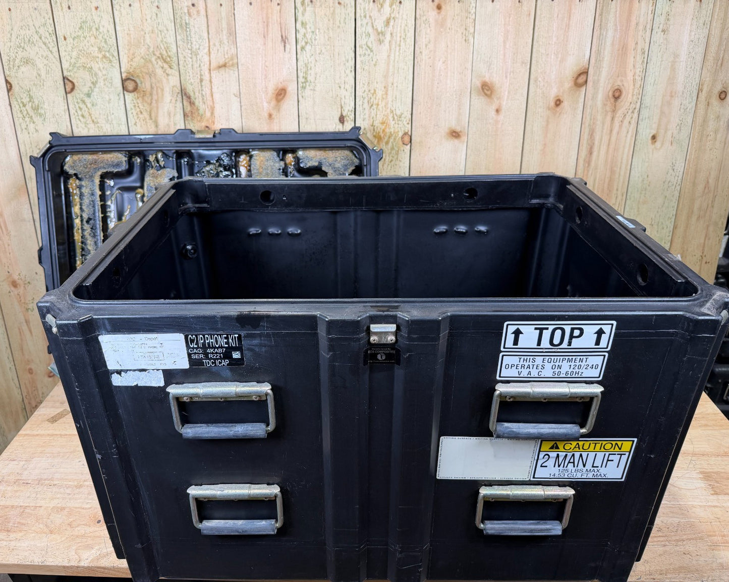 ECS Waterproof Case 34x23.5x24.5" IN Military Surplus Transit Black Grade AB