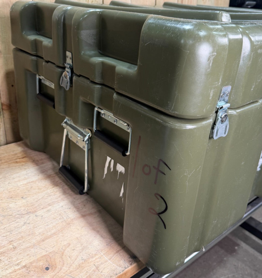 Pelican Hardigg Rolling Case 37x27x18.5" Green Waterproof Storage Footlocker