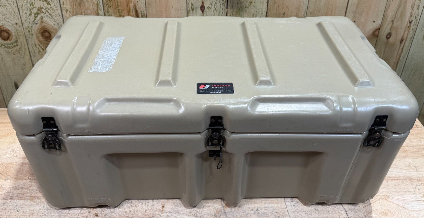 Pelican Hardigg Case 32.5x17x14" Tan Military Waterproof Footlocker 472-FTLK-1