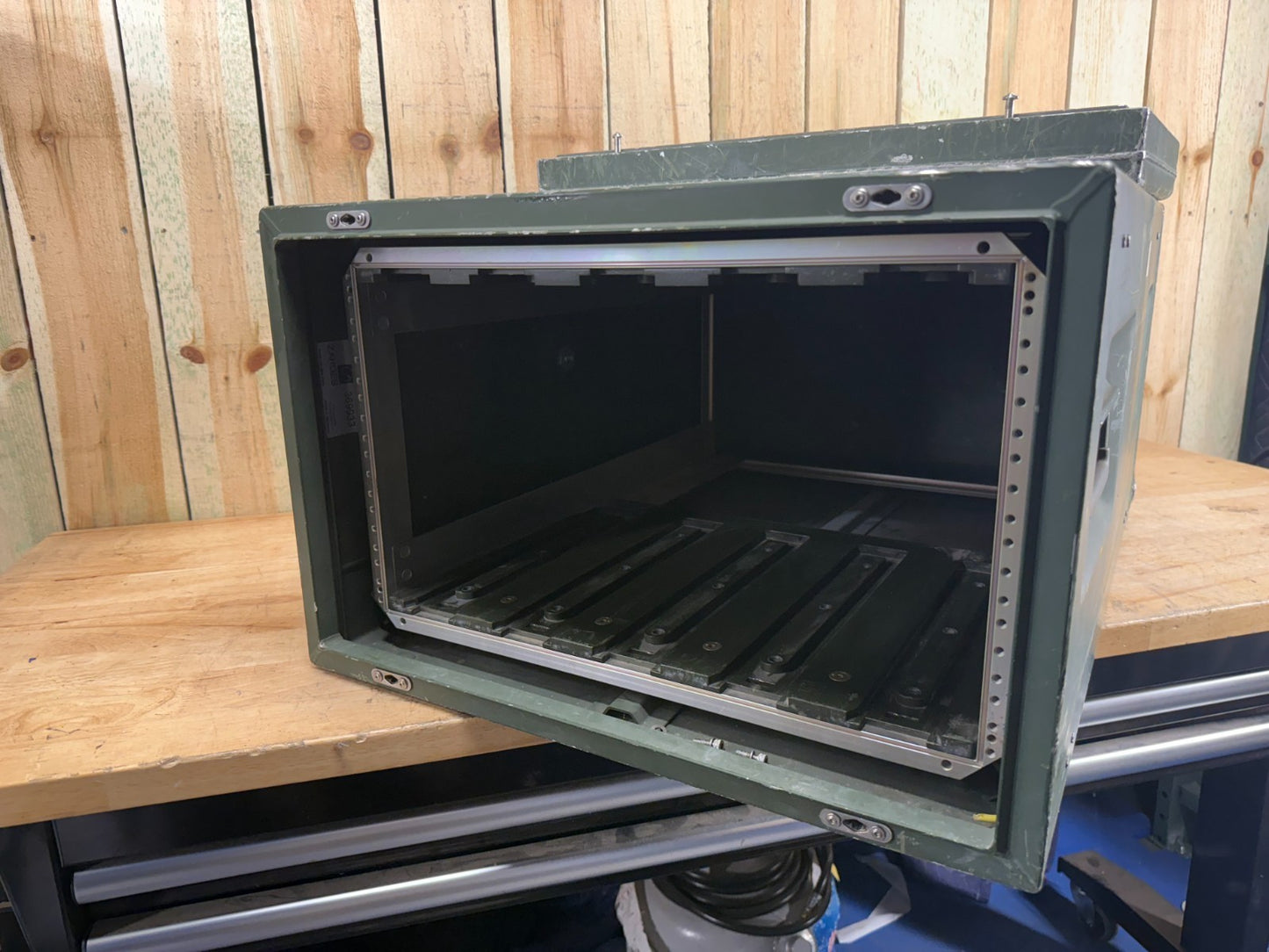 Zarges Metal Server Rack Military Surplus W/ 6U 24x19" Frame Rackmount Case