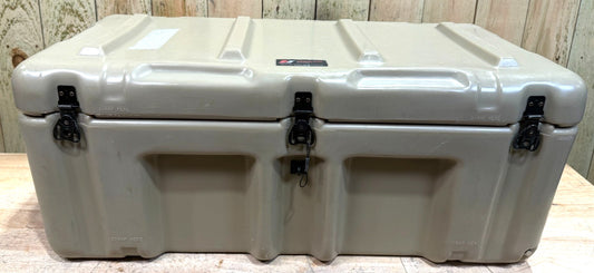 Pelican Hardigg Case 32.5x17x14" Tan Military Waterproof Footlocker 472-FTLK-1