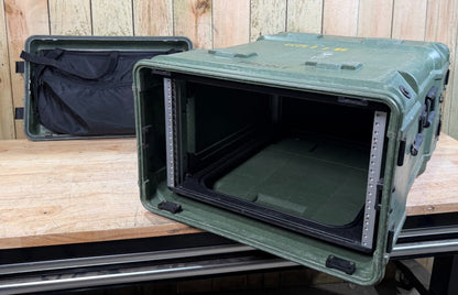 ECS Server Rack Rackmount 6U 19" X 24" Waterproof Storage Case W/ Rack Green