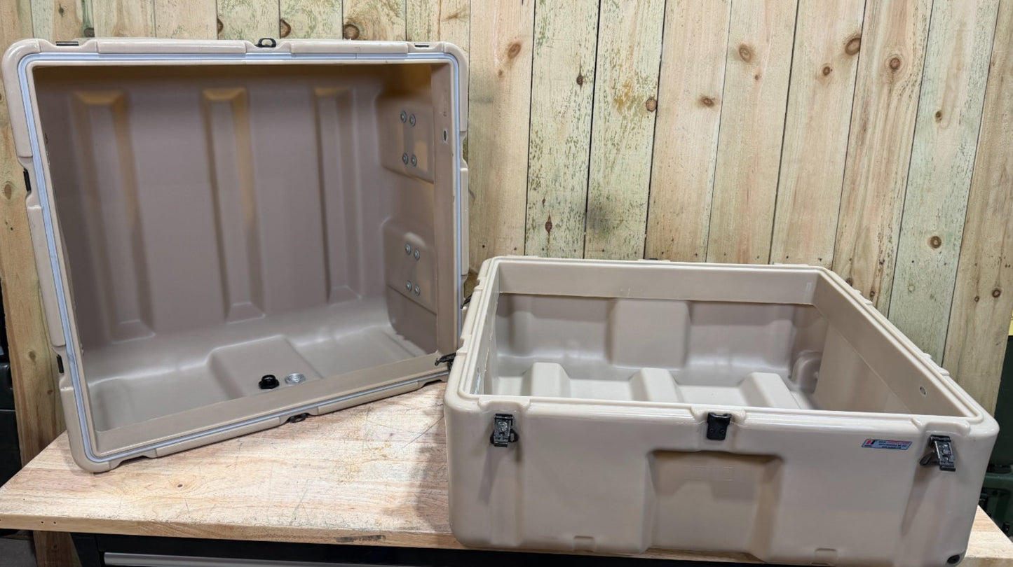 Pelican Hardigg Case 28.5x26.5x24.5" Tan Military Waterproof Footlocker