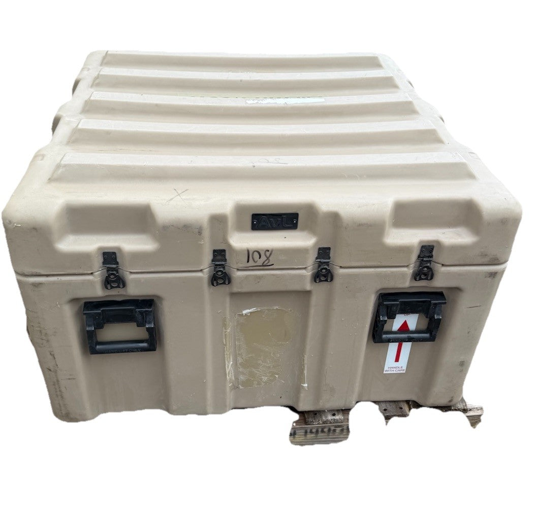 Pelican Hardigg Huge Shipping Case 39x38x24" Tan Waterproof Storage Footlocker