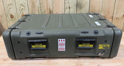 Military Surplus Server Rack 3U Case Waterproof OD Green Pelican ECS Storage
