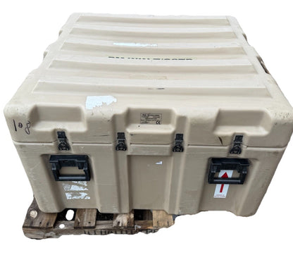 Pelican Hardigg Huge Shipping Case 39x38x24" Tan Waterproof Storage Footlocker
