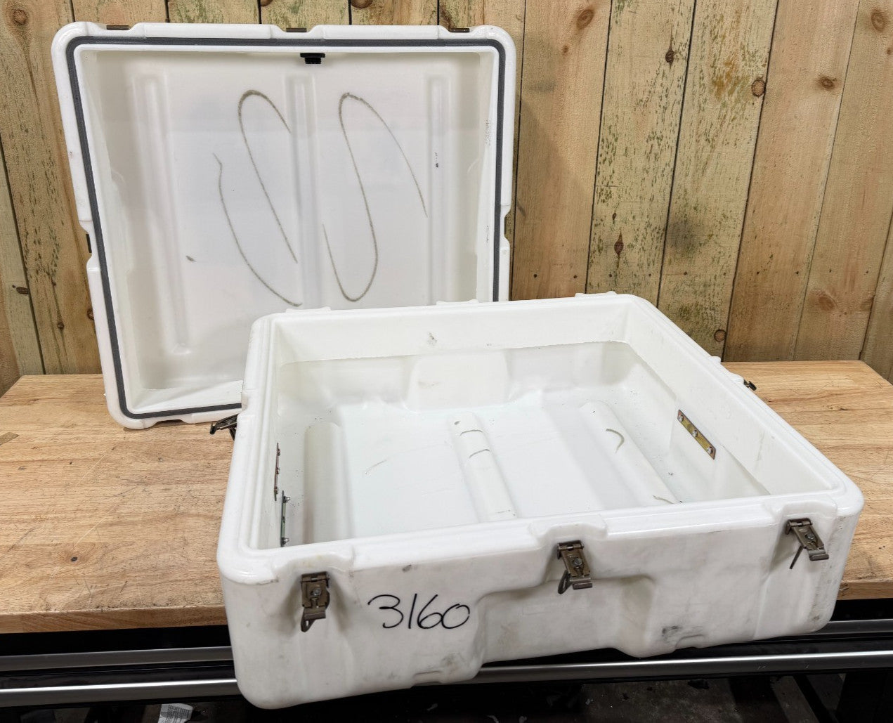 Pelican Hardigg Case 25x24x13.5" White Waterproof Storage Footlocker