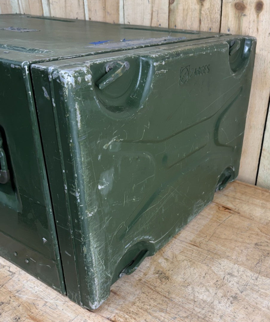Zarges Metal Server Rack Military Surplus W/ 6U 24x19" Frame Rackmount Case