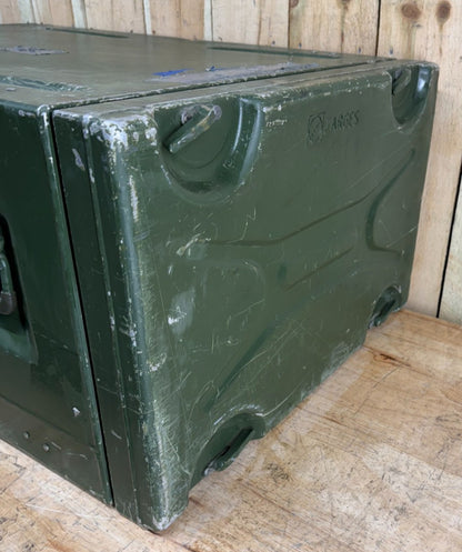Zarges Metal Server Rack Military Surplus W/ 6U 24x19" Frame Rackmount Case