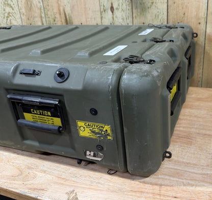 Military Surplus Server Rack 3U Case Waterproof OD Green Pelican ECS Storage