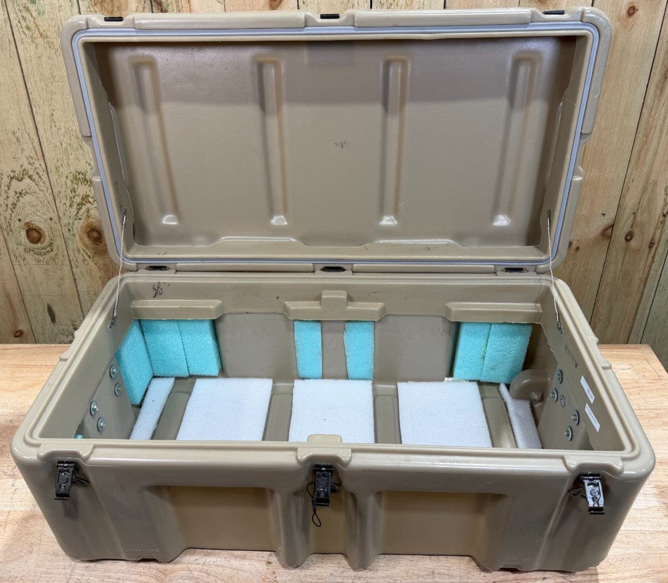 Pelican Hardigg Case 32.5x17x14" Tan Military Waterproof Footlocker 472-FTLK-1