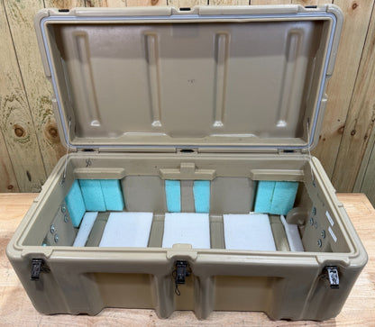 Pelican Hardigg Case 32.5x17x14" Tan Military Waterproof Footlocker 472-FTLK-1