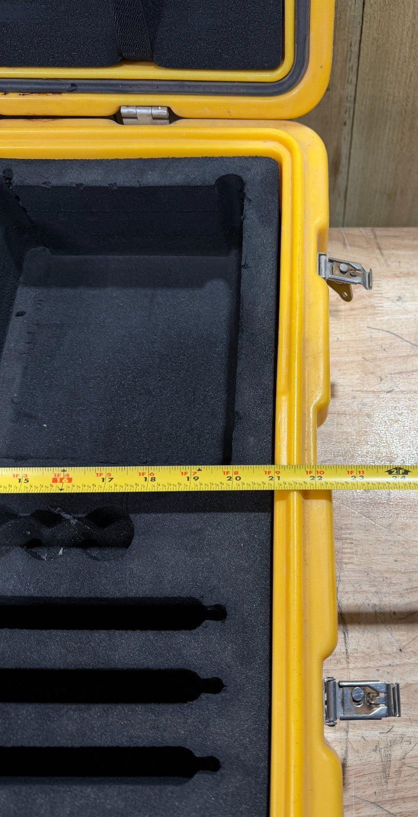Pelican Hardigg Case 24x23x10.5" Yellow Waterproof Storage Footlocker