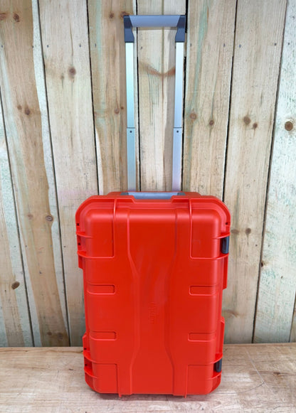 Auer Waterproof Rolling Case 23.5x16x13" Orange Good Condition AB Free Shipping