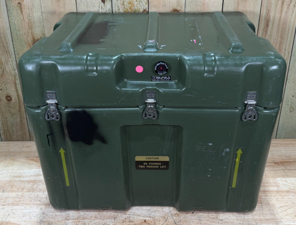 Pelican Hardigg Case 27x20x22" Green Waterproof Storage Footlocker