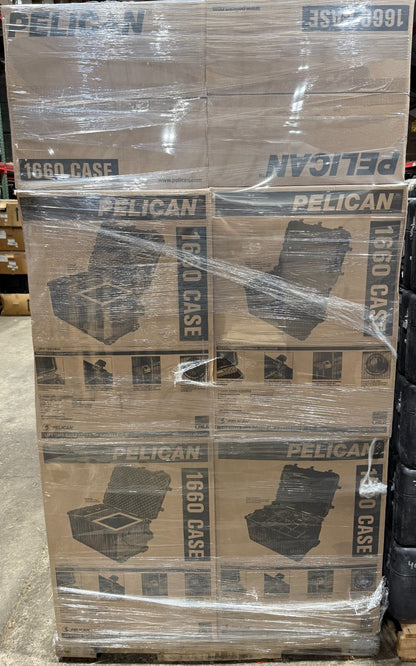 Pelican 1660 Protector Case Rolling Waterproof Black Brand New NIB