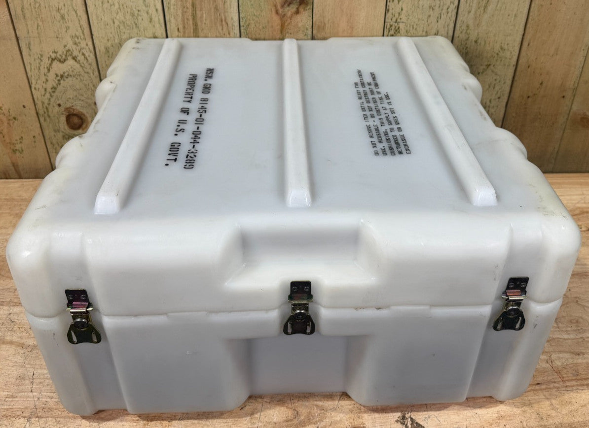 Pelican Hardigg Case 25.5x24x13.5" White Waterproof Storage Footlocker
