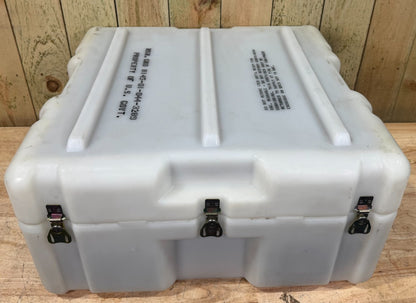 Pelican Hardigg Case 25.5x24x13.5" White Waterproof Storage Footlocker
