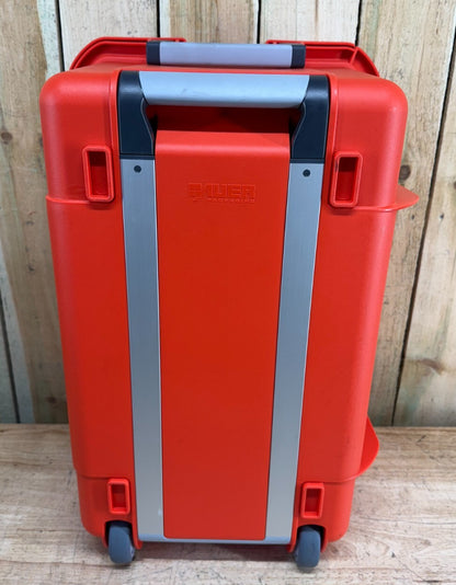 Auer Waterproof Rolling Case 23.5x16x13" Orange Good Condition AB Free Shipping
