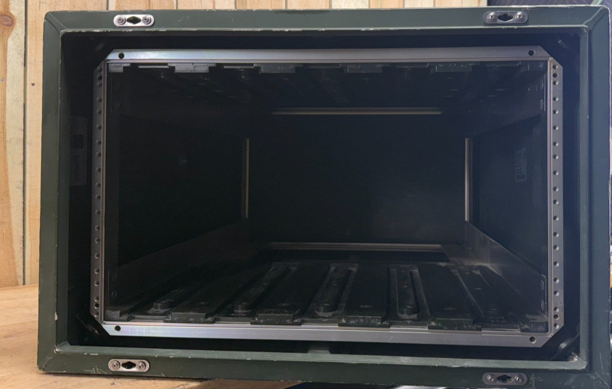 Zarges Metal Server Rack Military Surplus W/ 6U 24x19" Frame Rackmount Case