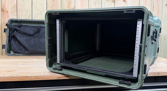 ECS Server Rack Rackmount 6U 19" X 24" Waterproof Storage Case W/ Rack Green