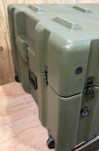 Pelican Hardigg Rolling Case 32x28x20.5" Green Military Waterproof Footlocker