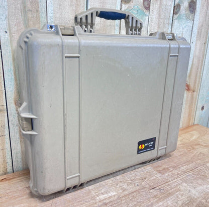 Pelican 1600 Protector Storage Case Waterproof Tan Good Condition AB Free Ship